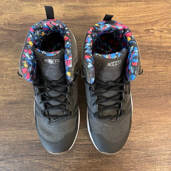 KEEN Terradora Waterproof Hiking Boots Women’s 6.5 Gray Floral Ankle Trail Shoes - Picture 6 of 9